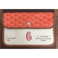 Goyard Goyardine Canvas Le Foulard Pouch Clutch Bag Orange