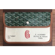 Goyard Goyardine Canvas Le Foulard Pouch Clutch Bag Green