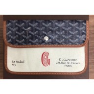 Goyard Goyardine Canvas Le Foulard Pouch Clutch Bag Dark Blue