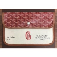 Goyard Goyardine Canvas Le Foulard Pouch Clutch Bag Red