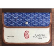 Goyard Goyardine Canvas Le Foulard Pouch Clutch Bag Blue
