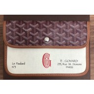 Goyard Goyardine Canvas Le Foulard Pouch Clutch Bag Burgundy