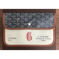 Goyard Goyardine Canvas Le Foulard Pouch Clutch Bag Gray