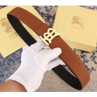 Burberry Width 3.8cm Reversible Monogram Motif Leather Belt Khaki 2019