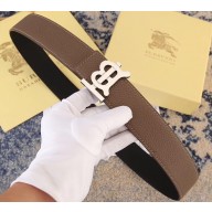Burberry Width 3.8cm Reversible Monogram Motif Leather Belt Brown 2019