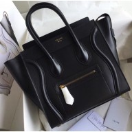 Celine Micro Luggage Bag in Original Smooth Calfskin Black