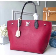 Louis Vuitton Soft Calfskin Lockme Go Tote Bag M52409 Lie de Vin 2019