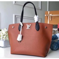 Louis Vuitton Soft Calfskin Lockme Go Tote Bag M52617 Caramel 2019
