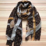 Louis Vuitton Chain Print Monogram 100x180cm Scarf Brown 2019