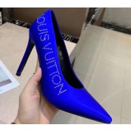 Louis Vuitton Heel 10cm Call Back Pumps Satin Blue 2019
