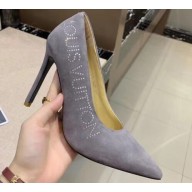 Louis Vuitton Heel 10cm Call Back Pumps Suede Gray 2019