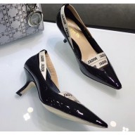 Dior Heel 6.5cm J'Adior and Double Ribbon Pumps Patent Black 2019