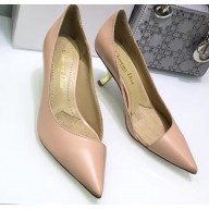 Dior Heel 6.5cm D-Sculpture D'Orsay Pumps Leather Nude 2019