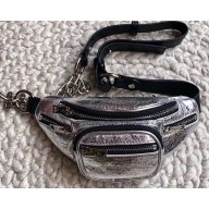 Alexander Wang Attica Fanny Pack Mini Bag Crinkled Silver 2019