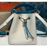 Bvlgari B.zero1 Bucket Bag White/Turquoise 2019