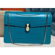 Bvlgari Serpenti Forever 27cm Shoulder Bag Turquoise 2019