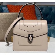 Bvlgari Serpenti Forever 18cm Crossbody Top Handle Bag Nude/Turquoise 2019