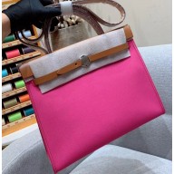 Hermes Herbag Zip 31 Bag in Original Quality Brown/Fuchsia