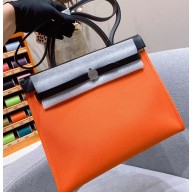 Hermes Herbag Zip 31 Bag in Original Quality Black/Orange