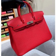 Hermes Birkin 25cm Bag in Original Epsom Leather Red