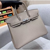 Hermes Birkin 25cm Bag in Original Epsom Leather Light Gray