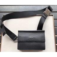 Fendi Roma Leather Messenger Bag Black 2019