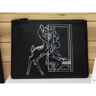 Givenchy Calfskin Large Pouch Clutch Bag 05
