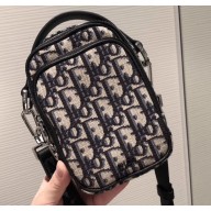 Dior Mini Camera Bag In Oblique Canvas Blue 2019