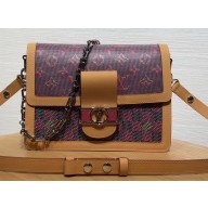 Louis Vuitton Monogram LV Pop Print Dauphine MM Bag M55452 Pink 2019