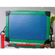 Louis Vuitton EPI Leather Soft Trunk Messenger Bag Blue/Green 2019