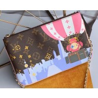 Louis Vuitton Monogram Canvas Pochette Double Zip Bag Print 2019