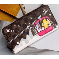 Louis Vuitton Damier Ebene Canvas Zippy Wallet N60015 Print 2019