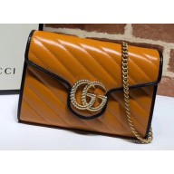 Gucci Diagonal GG Marmont Mini Shoulder Bag 573807/474575 Brown 2019