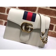 Gucci Web GG Marmont Leather Shoulder Bag 476468 White