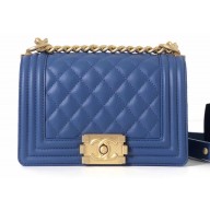 Chanel Calfskin and Gold-Tone Metal Small Boy Flap Bag Black 2019