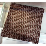 Dior Oblique Cashmere Scarf 140x140cm Burgundy 2019