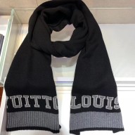 Louis Vuitton Louis Scarf 30x170cm M71234 Noir Blanc 2019