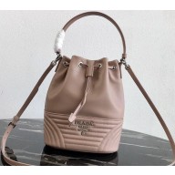 Prada Leather Bucket Bag 1BH038 Nude