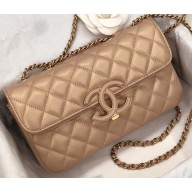 Chanel CC Chic Small Flap Bag A57275 Metallic Beige 2019