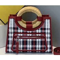 Fendi Small Runaway Shopper Bag Weave Red