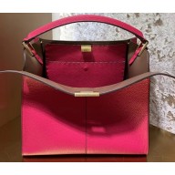 Fendi Roman Leather Peekaboo X-Lite Medium Bag Fuchsia