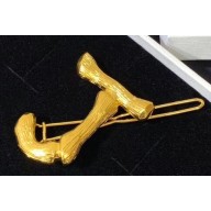 Celine Alphabet J Brass Twig-Shaped Hair Accessory