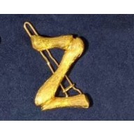 Celine Alphabet Z Brass Twig-Shaped Hair Accessory