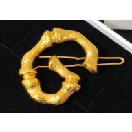 Celine Alphabet G Brass Twig-Shaped Hair Accessory