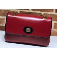 Gucci Interlocking G Small Leather Shoulder Bag 576421 Red 2019
