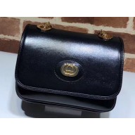 Gucci Interlocking G Mini Leather Shoulder Bag 576423 Black 2019