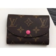 Louis Vuitton Rosalie Coin Purse Monogram Canvas Rose
