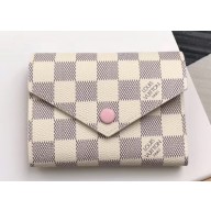 Louis Vuitton Victorine Wallet Damier Azur Canvas N64022 Rose Ballerine