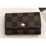 Louis Vuitton 6 Key Holder Damier Ebene Canvas N62630 Brown