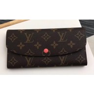 Louis Vuitton Emilie Wallet Monogram Canvas Peach